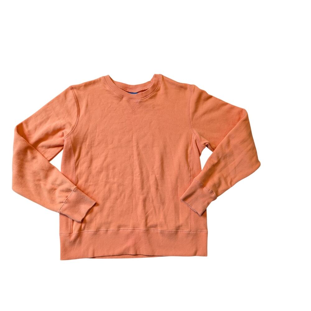 Champion Women's Orange Crewneck Cotton Blend Pullover Sweatshirt Vintage, Med